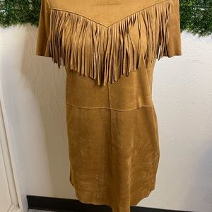Brown fringe dress
